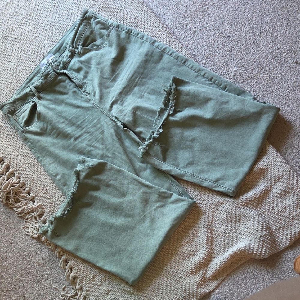 Risen Sage green 2X 18/20 Trouser Flare Jeans